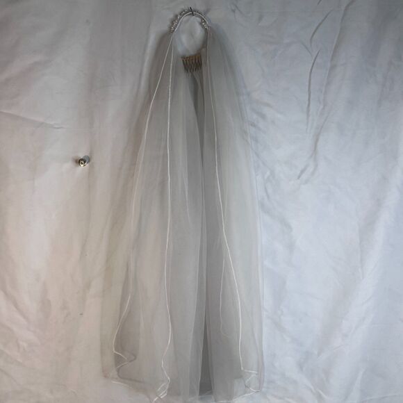 American Princess Christening Flower Girl Formal Dress Jacket Veil SET Size 7 - Picture 9 of 14